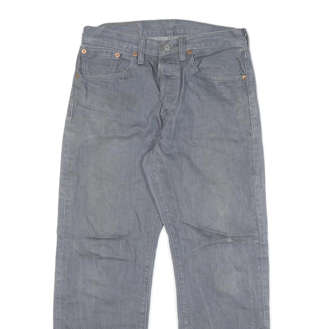 LEVI'S 501 Mens Jeans Blue Regular Straight Denim W29 L27 Classic Button Closure