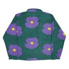OBEY Womens Green & Purple Floral Patterned Pullover Plain Crew Neck Polyester