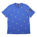 ADIDAS Mens Blue Graphic T-Shirt L Short Sleeve Crew Neck Sports Casual