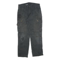 CARHARTT Mens Black Cotton Blend Regular Fit Straight Leg Trousers W34 L32