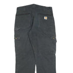 CARHARTT Mens Black Cotton Blend Regular Fit Straight Leg Trousers W34 L32