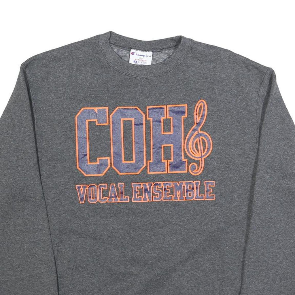 CHAMPION Mens Grey COH Vocal Ensemble Crew Neck M Cotton Blend Pullover
