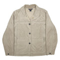 WOOLRICH Womens Beige Shearling Button Jacket L Soft Warm Button Closure