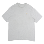 CARHARTT Mens Grey & Yellow Pocket T-Shirt L Short Sleeve Crew Neck Classic