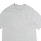 CARHARTT Mens Grey & Yellow Pocket T-Shirt L Short Sleeve Crew Neck Classic