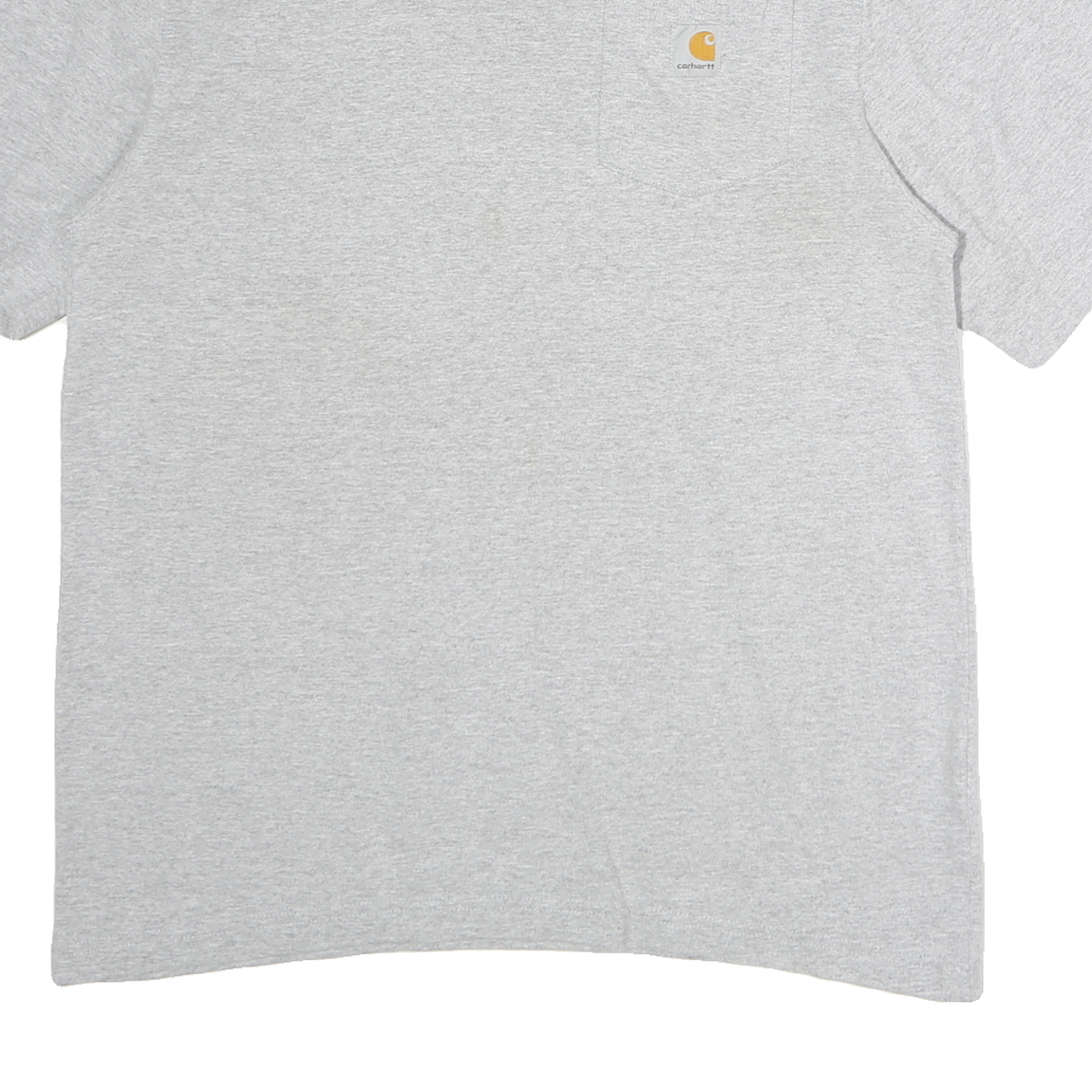 CARHARTT Mens Grey & Yellow Pocket T-Shirt L Short Sleeve Crew Neck Classic