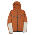NIKE Mens Rust & Cream Full Zip Hooded Hoodie S Athletic Casual