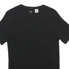 LEVI'S Mens Black Crew Neck Short Sleeve T-Shirt XS Cotton Blend Plain Classic