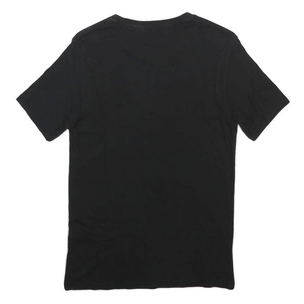 LEVI'S Mens Black Crew Neck Short Sleeve T-Shirt XS Cotton Blend Plain Classic