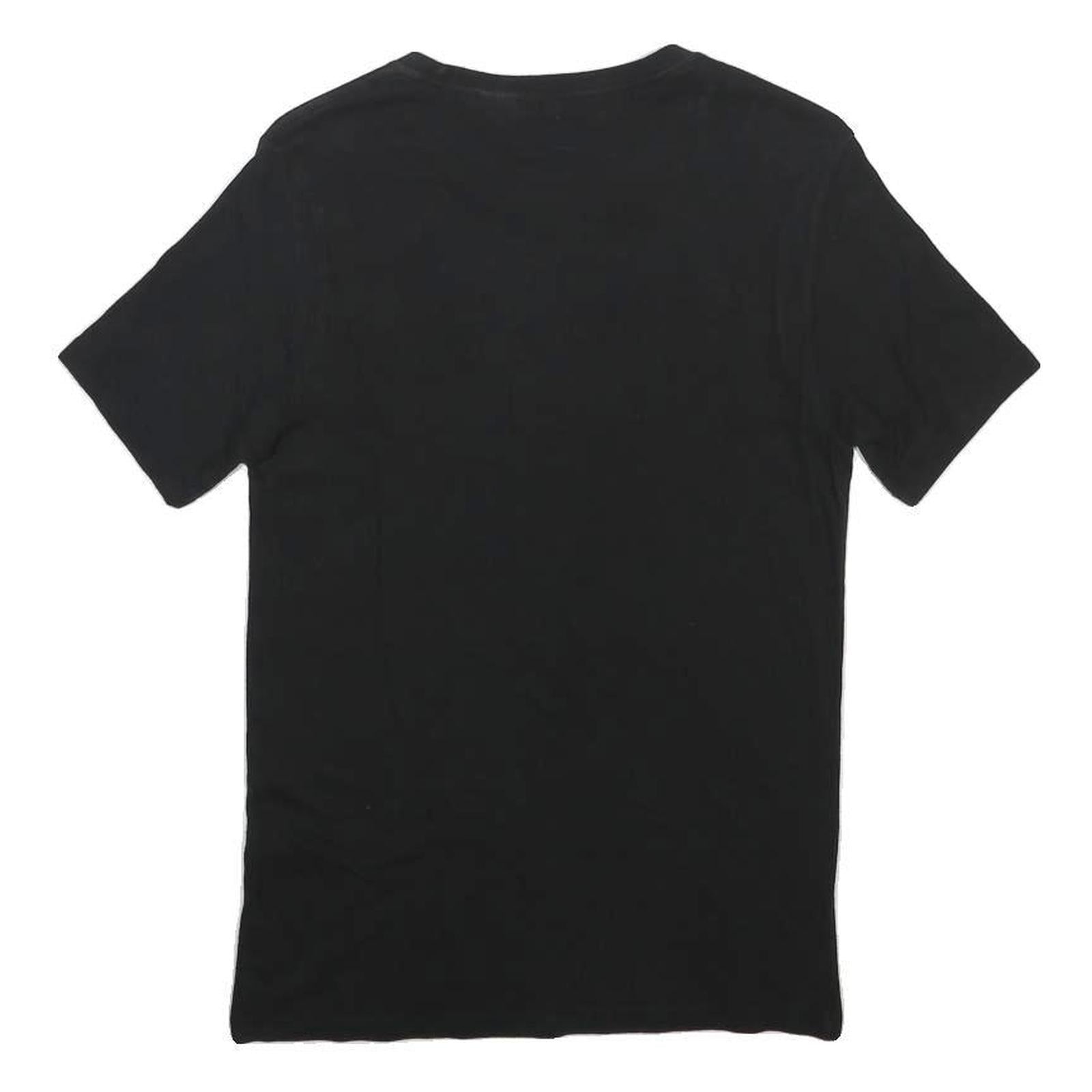 LEVI'S Mens Black Crew Neck Short Sleeve T-Shirt XS Cotton Blend Plain Classic