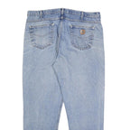 CARHARTT Mens Jeans Blue Regular Straight Denim Medium W40 L32 Classic Fit Zip