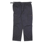 TEDDY'S Womens Relaxed Navy Blue Cargo Trousers W36 L28 Cotton Blend Zip Pocket