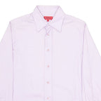 HUGO Mens Plain Shirt Purple Long Sleeve M