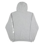 CARHARTT Mens Grey Hoodie M Logo Print Pullover Cotton Workwear Casual