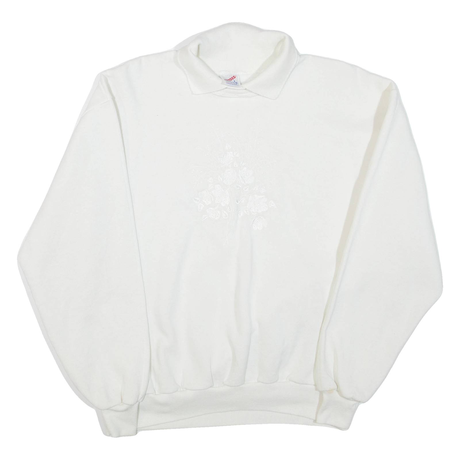 JERZEES Womens Sweatshirt White Collared L
