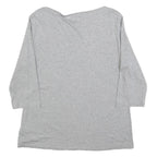 TOMMY HILFIGER Womens Grey 2XL Long Sleeve Boat Neck Plain T-Shirt Cotton