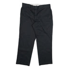 DICKIES Mens Regular Black Cotton Blend Trousers W38 L29 Workwear Zip Closure