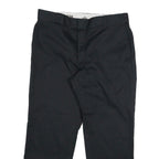 DICKIES Mens Regular Black Cotton Blend Trousers W38 L29 Workwear Zip Closure