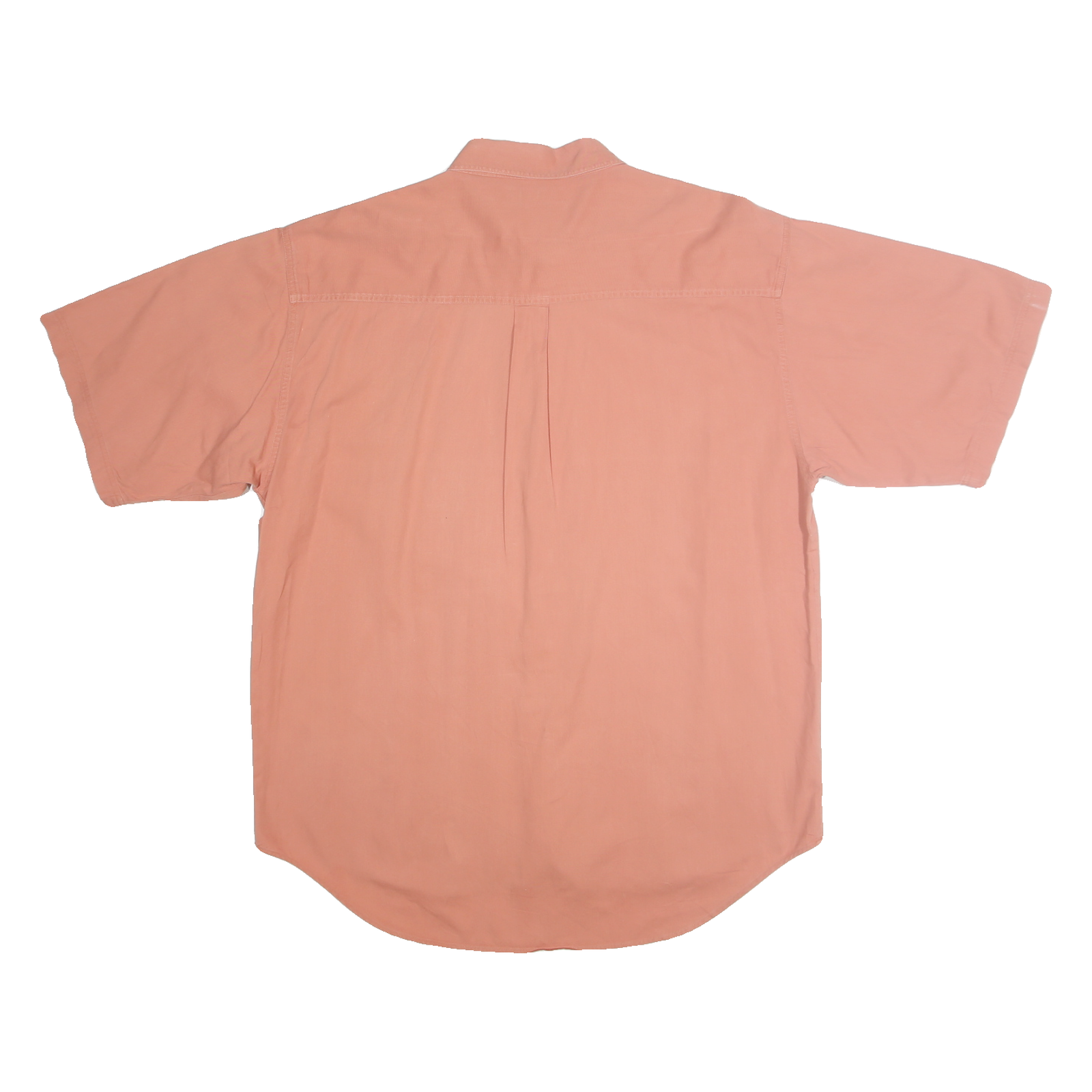 BUGLE BOY Mens Peach Cotton Short Sleeve Shirt XL Casual Button Down