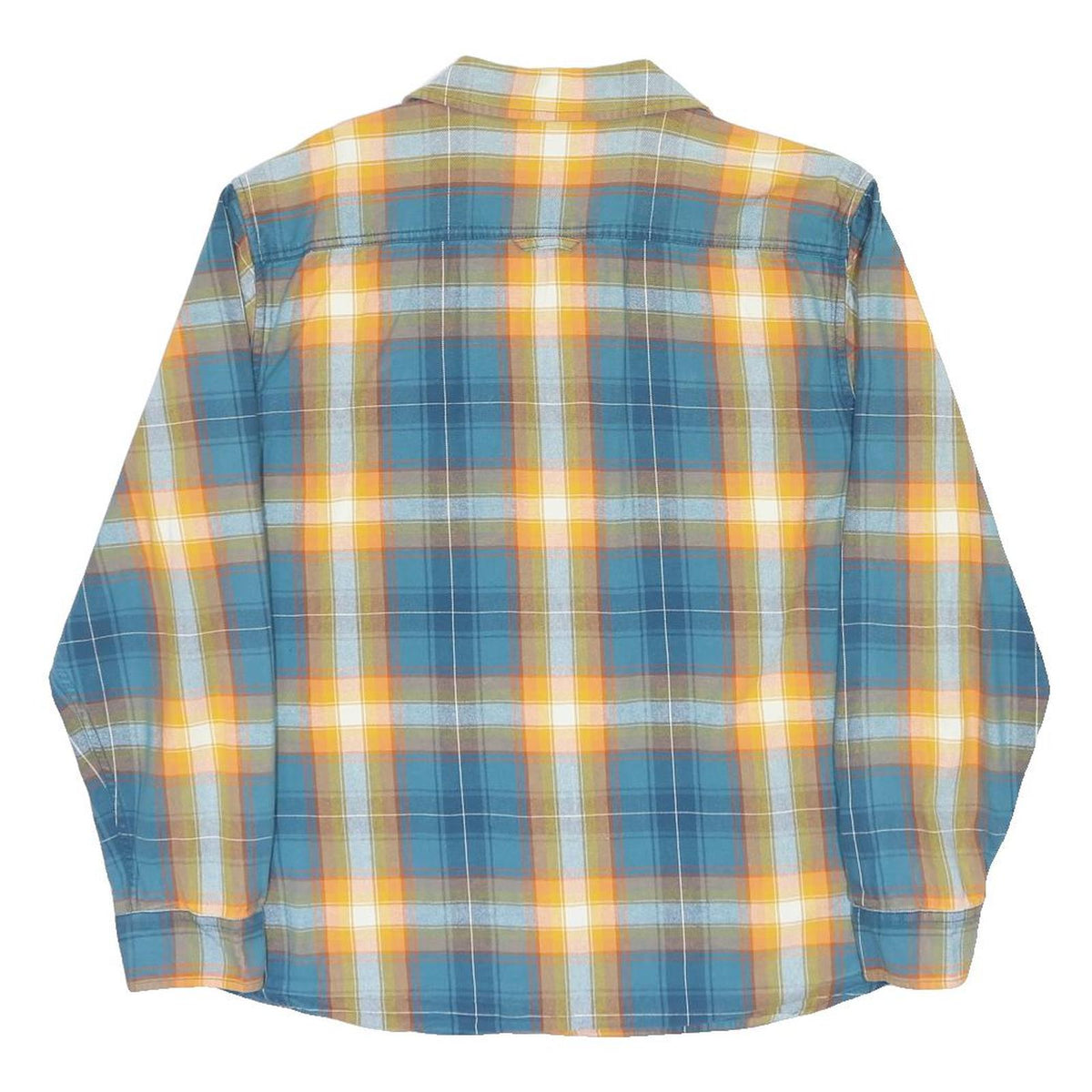 PENDLETON Mens Blue & Orange Plaid Cotton Shirt XL Classic Fit Casual