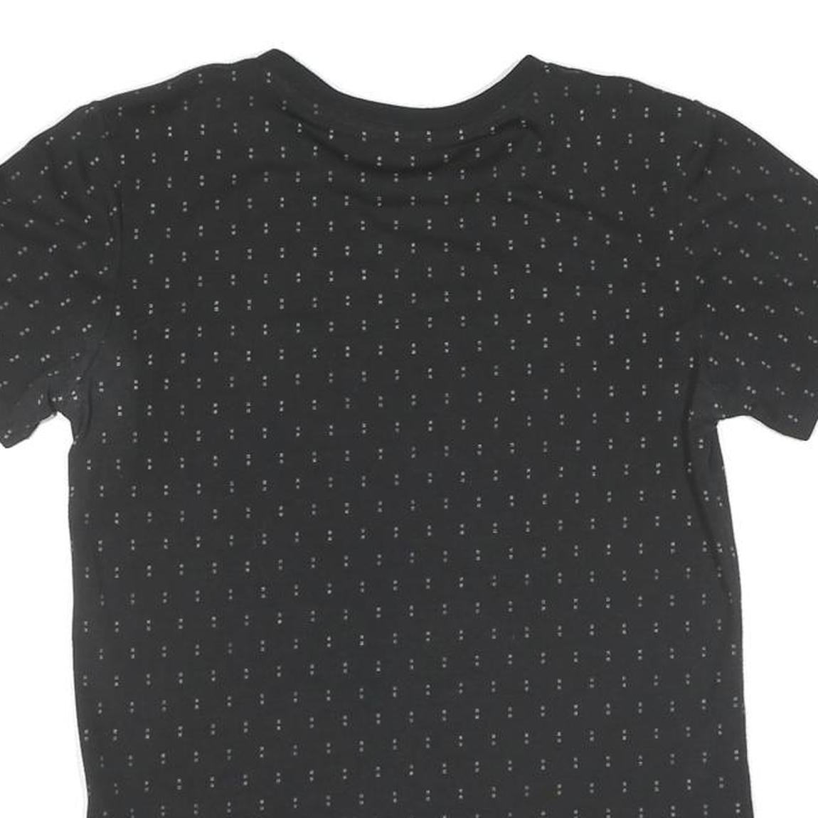 NIKE Womens Black Graphic T-Shirt S Short Sleeve Crew Neck Run Logo