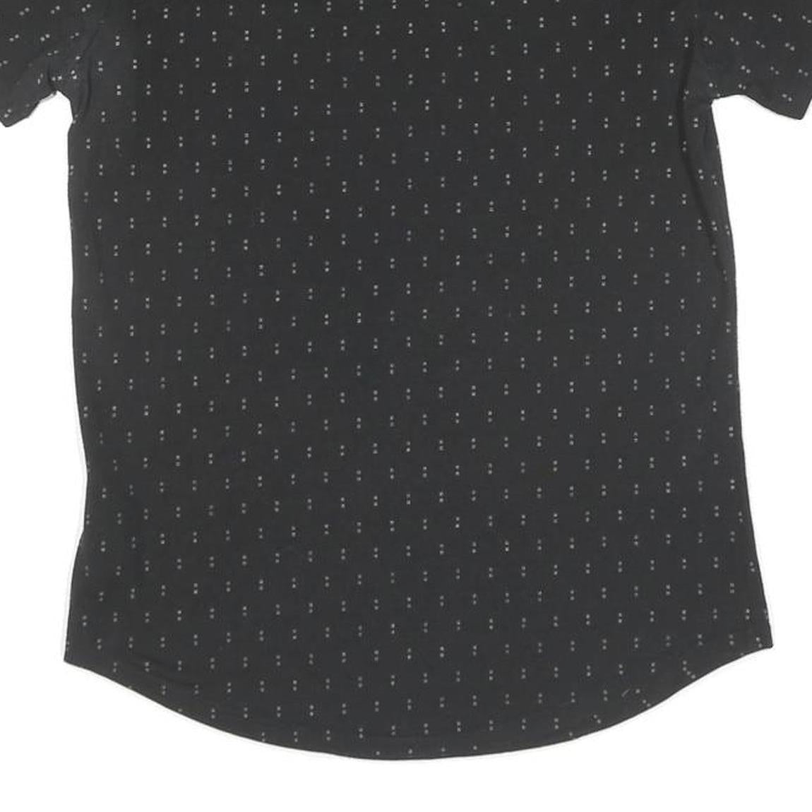 NIKE Womens Black Graphic T-Shirt S Short Sleeve Crew Neck Run Logo