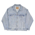 LEVI'S Mens Blue Cotton Blend Denim Jacket M Button Closure Casual Classic