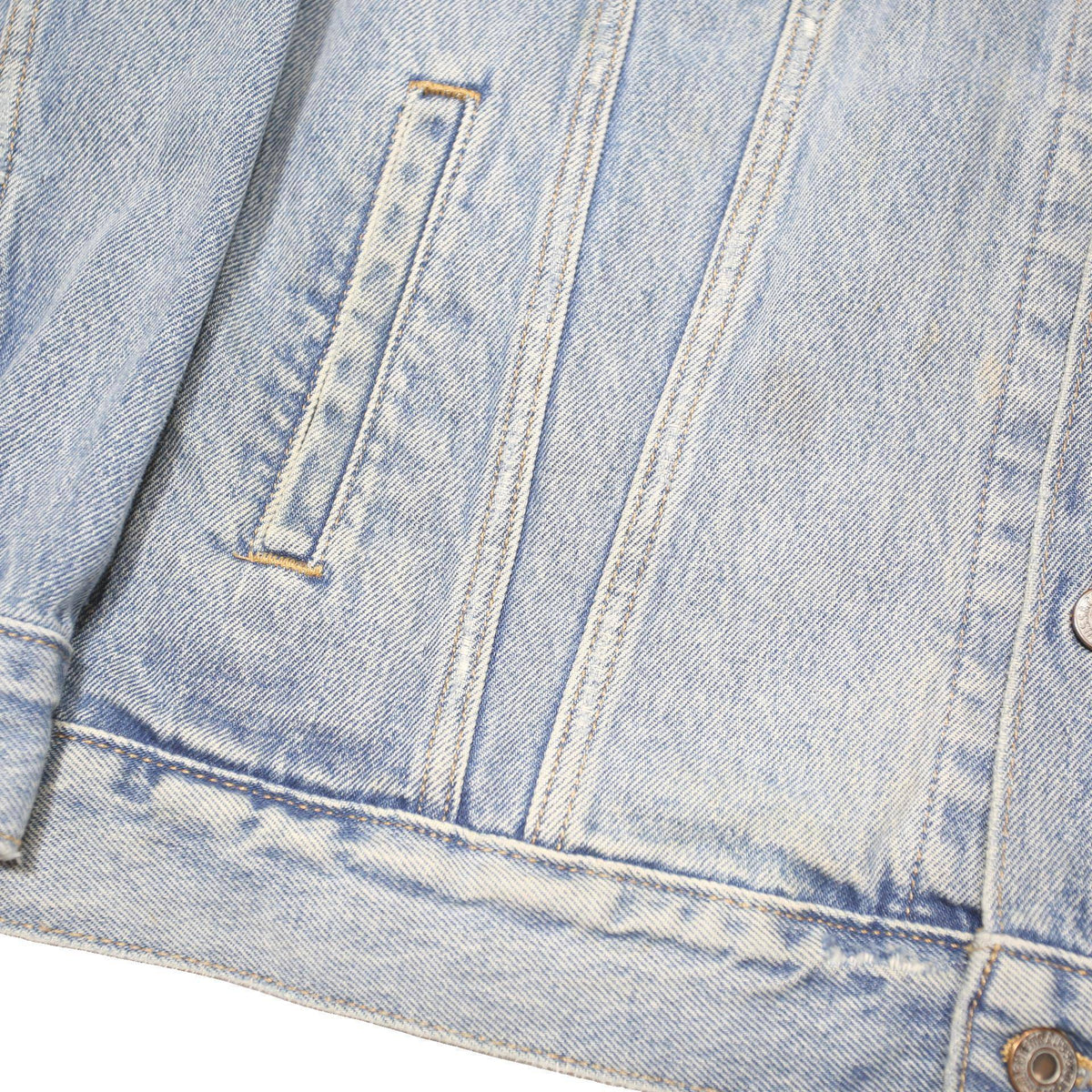 LEVI'S Mens Blue Cotton Blend Denim Jacket M Button Closure Casual Classic