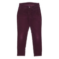 LEVI'S Womens Red Slim Skinny Corduroy Trousers W28 L28 Zip Closure Stylish