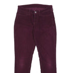 LEVI'S Womens Red Slim Skinny Corduroy Trousers W28 L28 Zip Closure Stylish