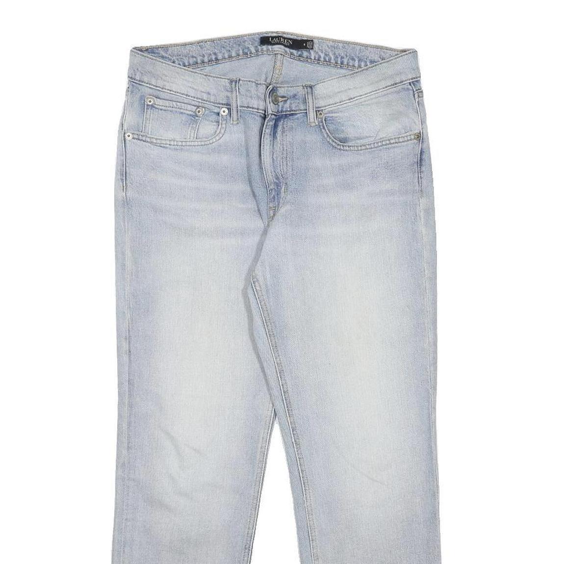 LAUREN RALPH LAUREN Womens Slim Light Blue Denim Jeans Cotton Blend W30 L27