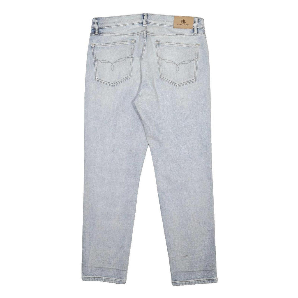 LAUREN RALPH LAUREN Womens Slim Light Blue Denim Jeans Cotton Blend W30 L27