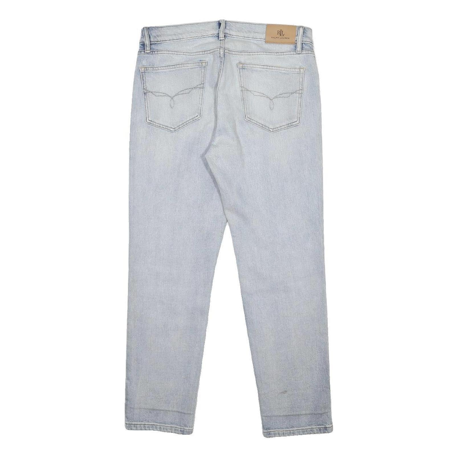 LAUREN RALPH LAUREN Womens Slim Light Blue Denim Jeans Cotton Blend W30 L27