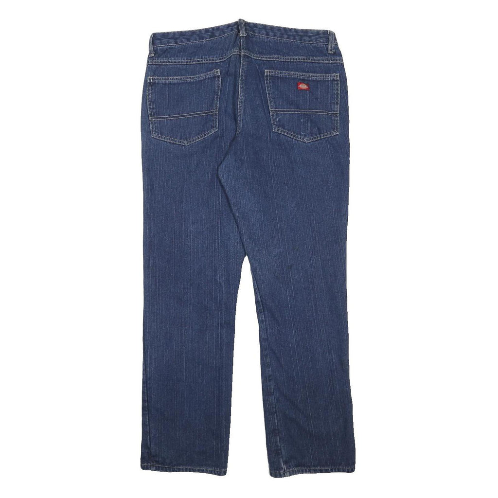DICKIES Blanket Lined Womens Jeans Blue Regular Straight Denim Medium W34 L32