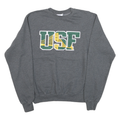 CHAMPION Mens Grey USF Crew Neck S Cotton Blend Pullover Sweatshirt