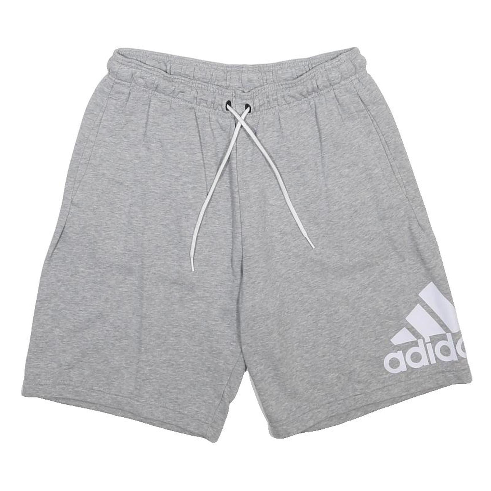 ADIDAS Mens Grey Casual Shorts L W28 Cotton Blend Drawstring Casual Fit