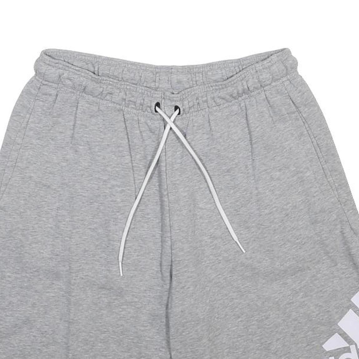 ADIDAS Mens Grey Casual Shorts L W28 Cotton Blend Drawstring Casual Fit