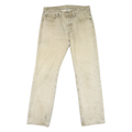 LEVI'S 501 Mens Jeans Beige Relaxed Straight Denim Light W32 L29 Button Closure