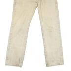 LEVI'S 501 Mens Jeans Beige Relaxed Straight Denim Light W32 L29 Button Closure