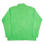 LAUREN RALPH LAUREN Mens Jumper Green 1/4 Zip Tight Knit M