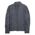 TED BAKER Mens Blue Floral Print Linen Blend Jacket L Zip Casual Lightweight