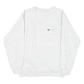 HANES Mens White Sweatshirt Crew Neck S Cotton Blend Casual Comfort