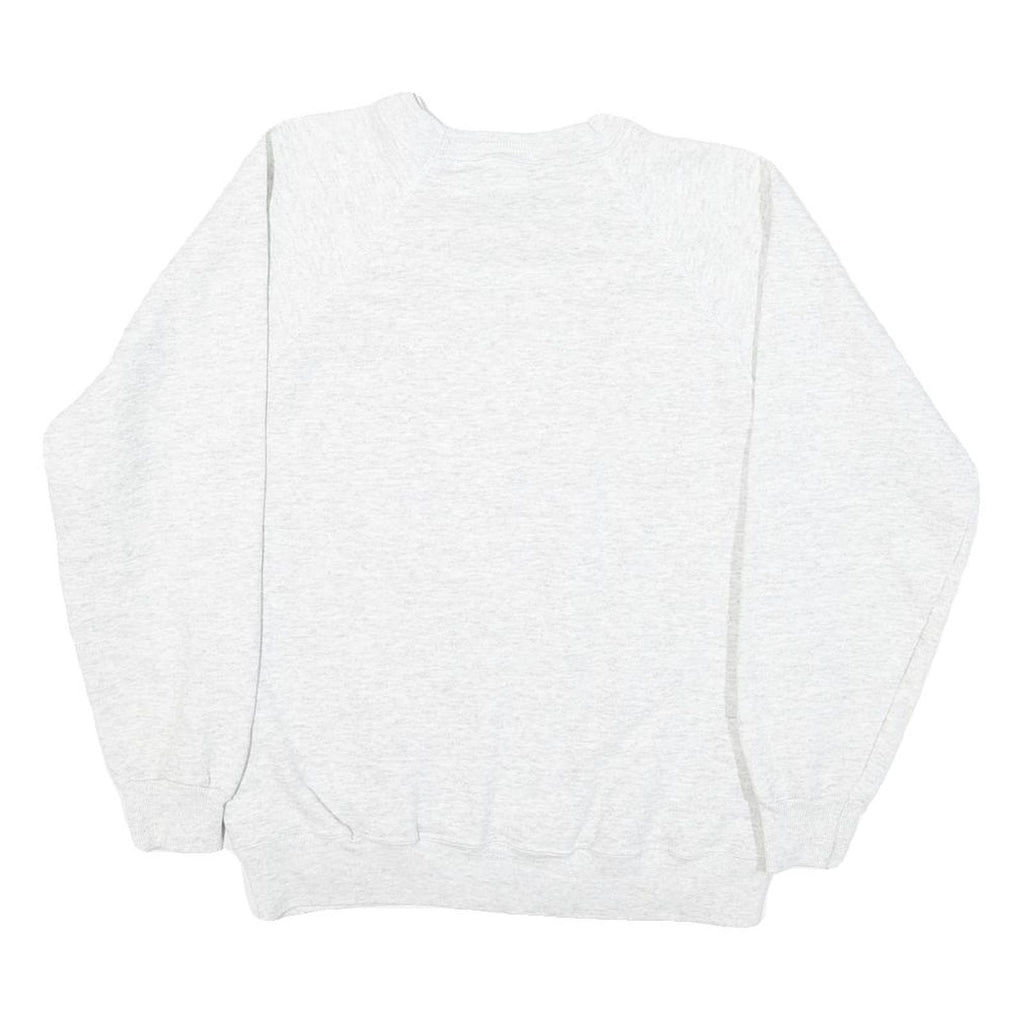 HANES Mens White Sweatshirt Crew Neck S Cotton Blend Casual Comfort