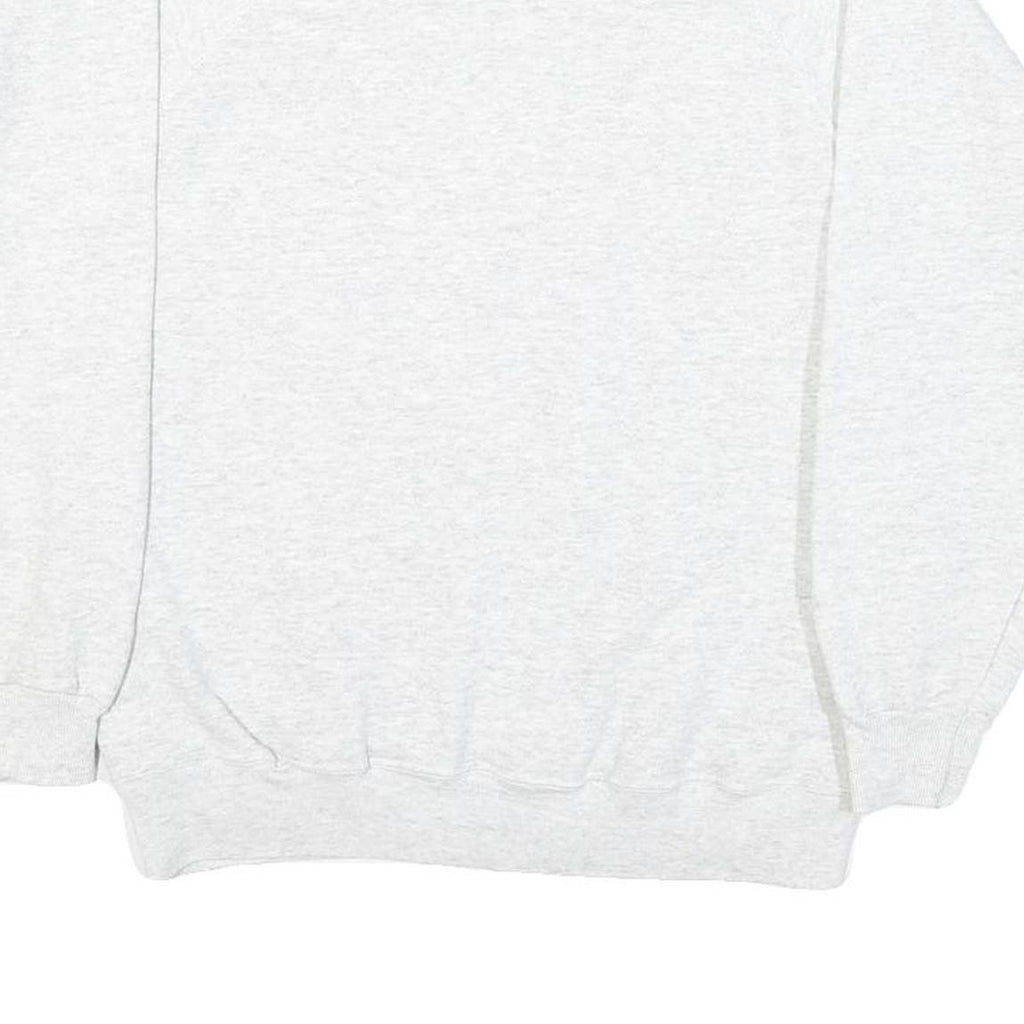 HANES Mens White Sweatshirt Crew Neck S Cotton Blend Casual Comfort
