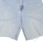 LEVI'S Womens Blue Denim Casual Shorts M W32 Raw Hem Cotton Blend