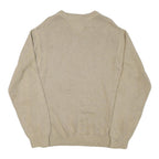 TOMMY HILFIGER Mens Beige Plain Crew Neck Basic Knit M Cotton Blend Jumper