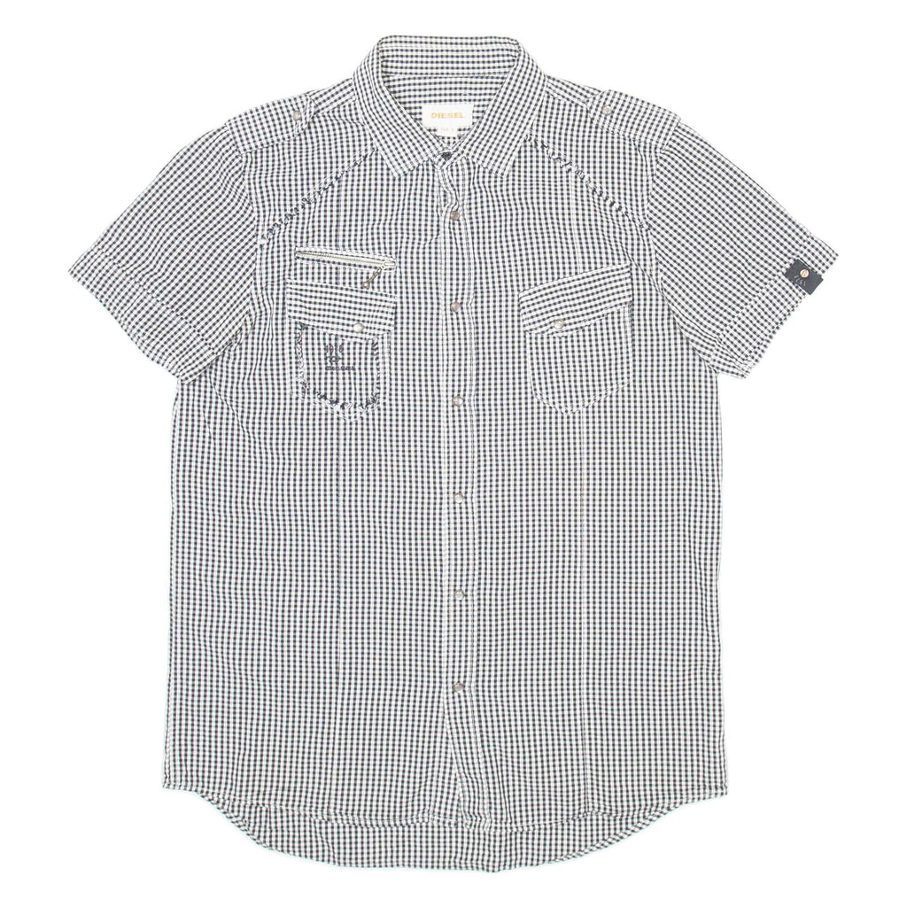 DIESEL Womens Shirt Black Gingham L