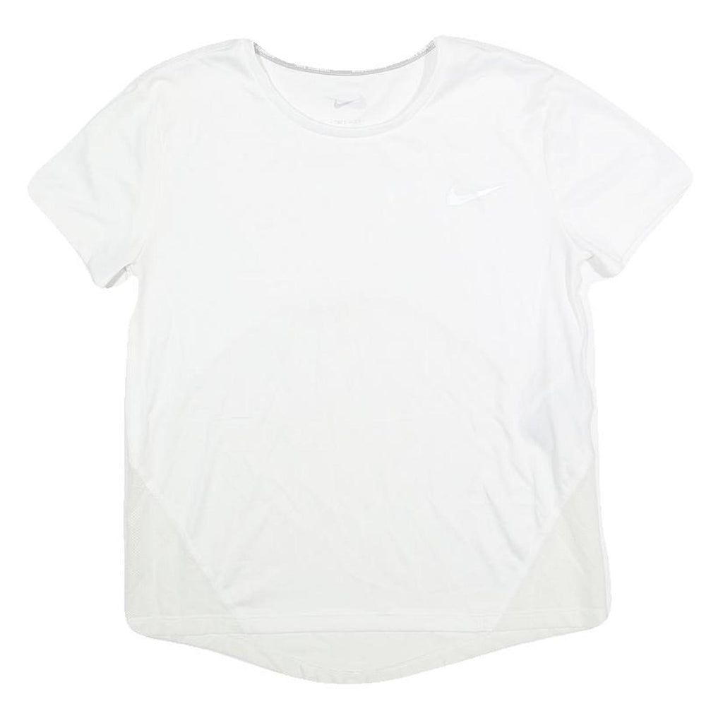 NIKE Womens White Sports T-Shirt XS Short Sleeve Round Neck Performance