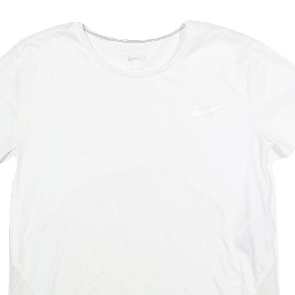NIKE Womens White Sports T-Shirt XS Short Sleeve Round Neck Performance