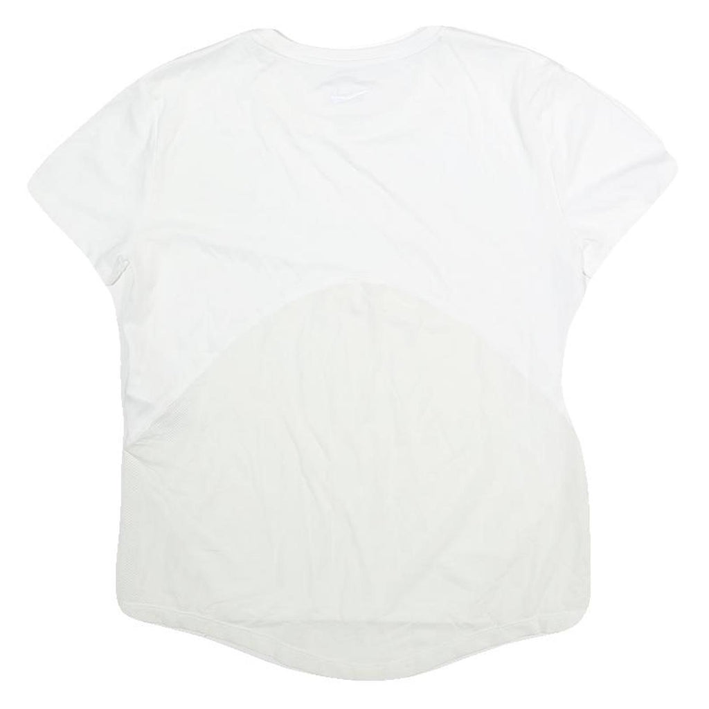 NIKE Womens White Sports T-Shirt XS Short Sleeve Round Neck Performance